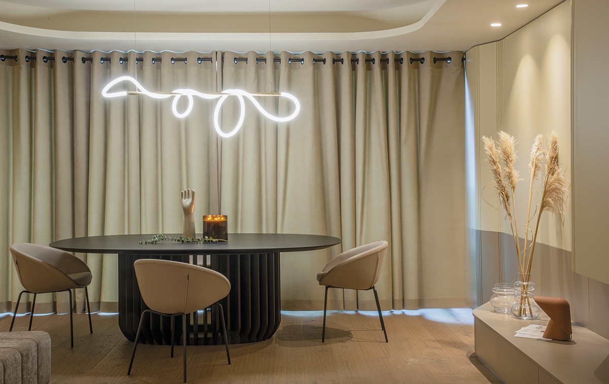 Organic contemporan. Apartament Cortina