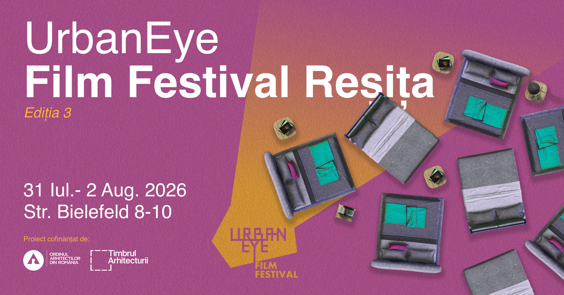 Patrimoniul industrial și viitorul locuirii: UrbanEye Film Festival Reșița, ediția 3, între 31 iulie – 2 August 2026