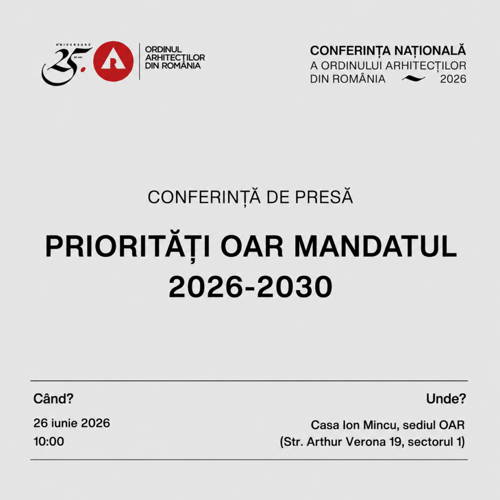 Obiectiv OAR: arhitecții – resursă valoroasă și respectată în societate