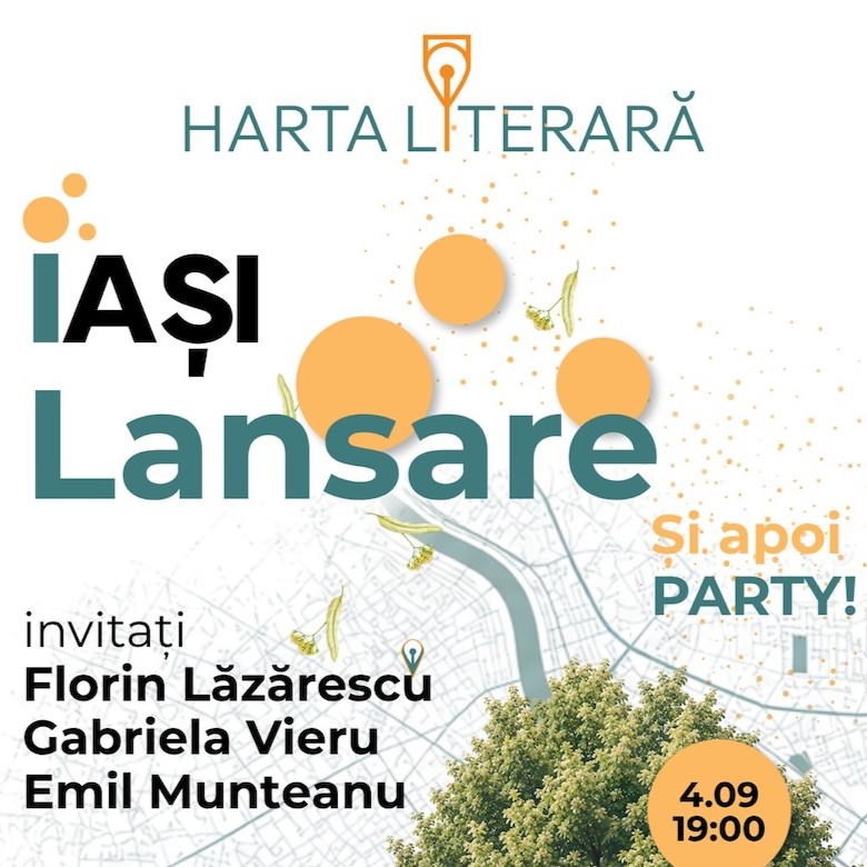 Harta Literară se lansează la Iași, pe 4 și 5 septembrie