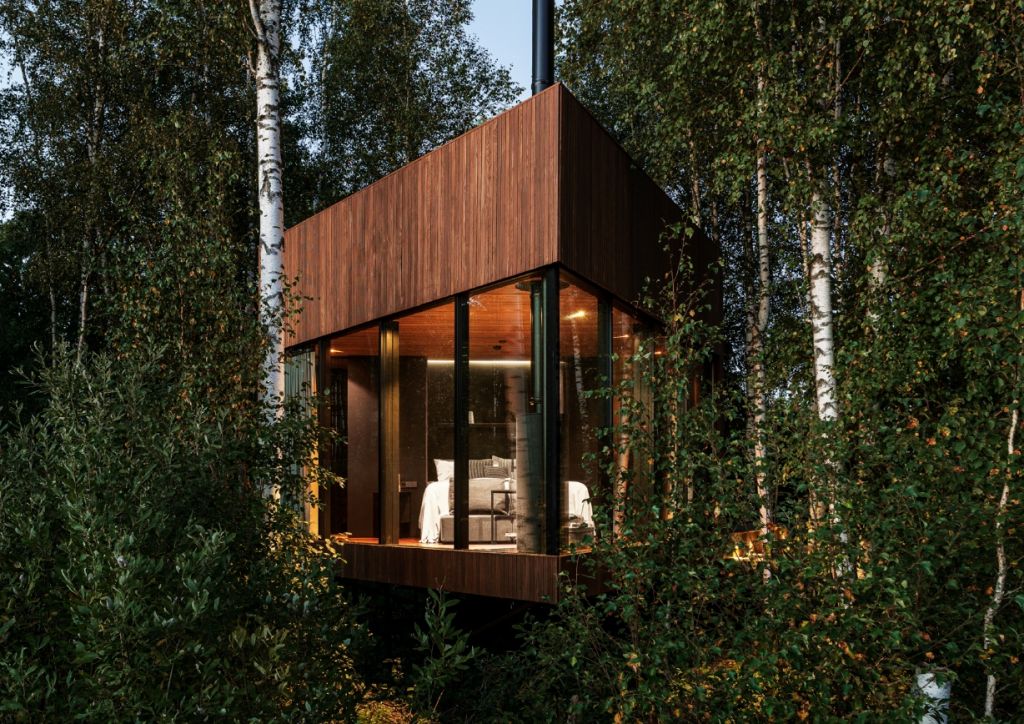 Refugiul din mlaştină. Maidla Nature Villa, Estonia