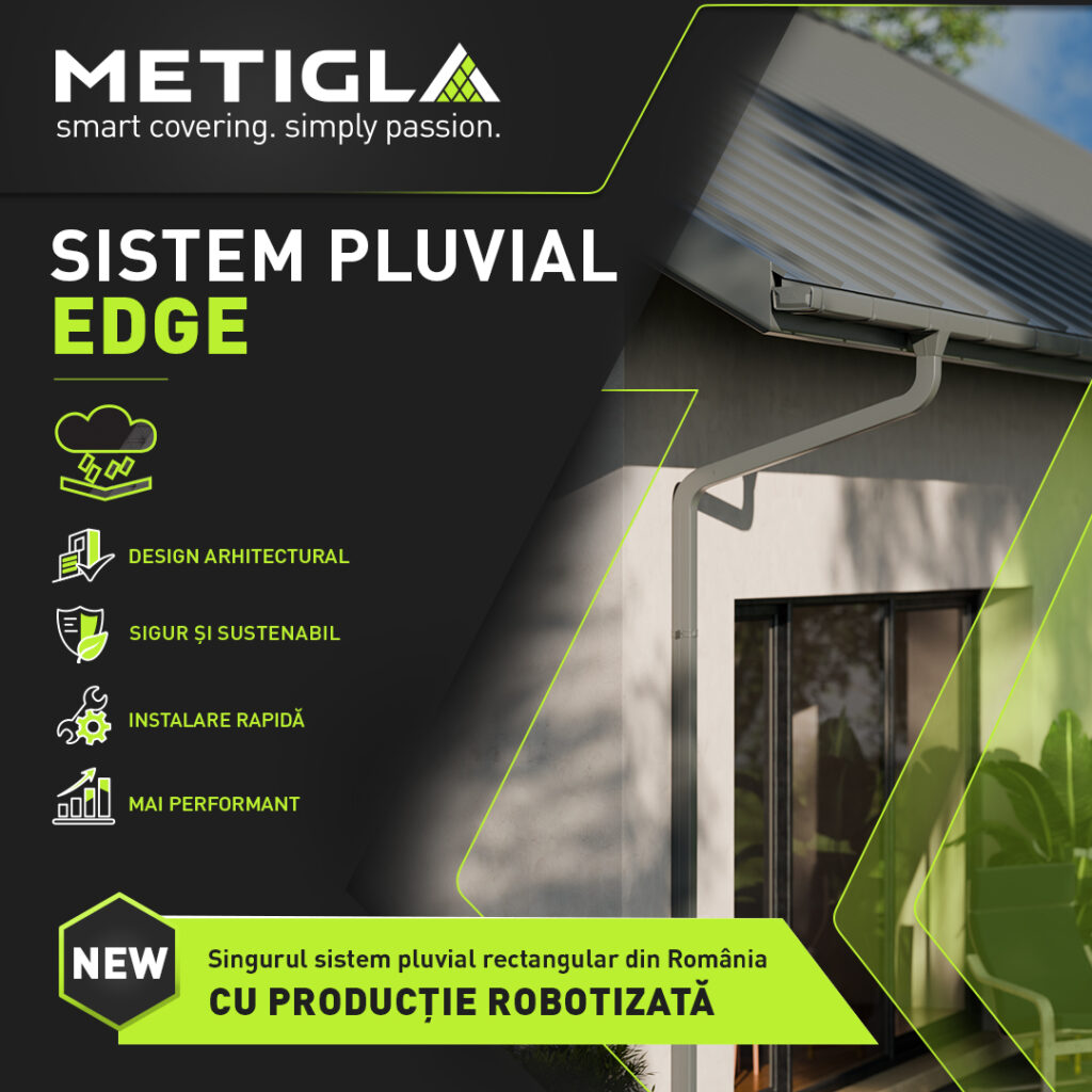 METIGLA investește 6,2 mil. € în linii complet automatizate și lansează primul sistem pluvial rectangular din oțel produs în România, printr-un proces de fabricatie robotizat