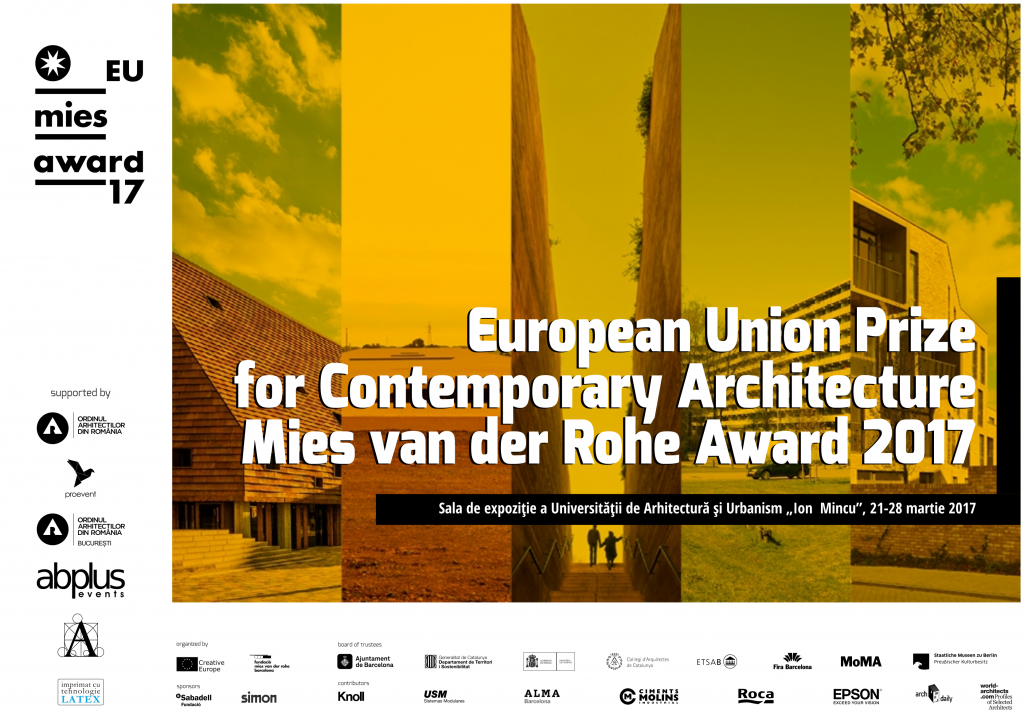 O expoziție a Fundației Mies Van der Rohe, Barcelona, expusă în premieră în România