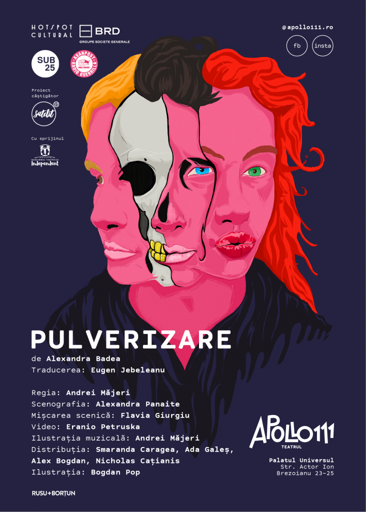 Un nou spectacol la Teatrul Apollo111 – Andrei Măjeri montează „Pulverizare”