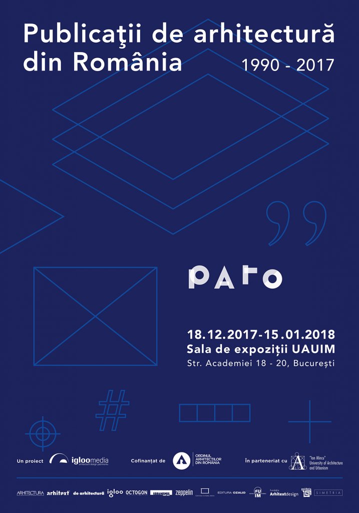 Expoziția „Publicații de arhitectură din România (1997-2017) – PARO”