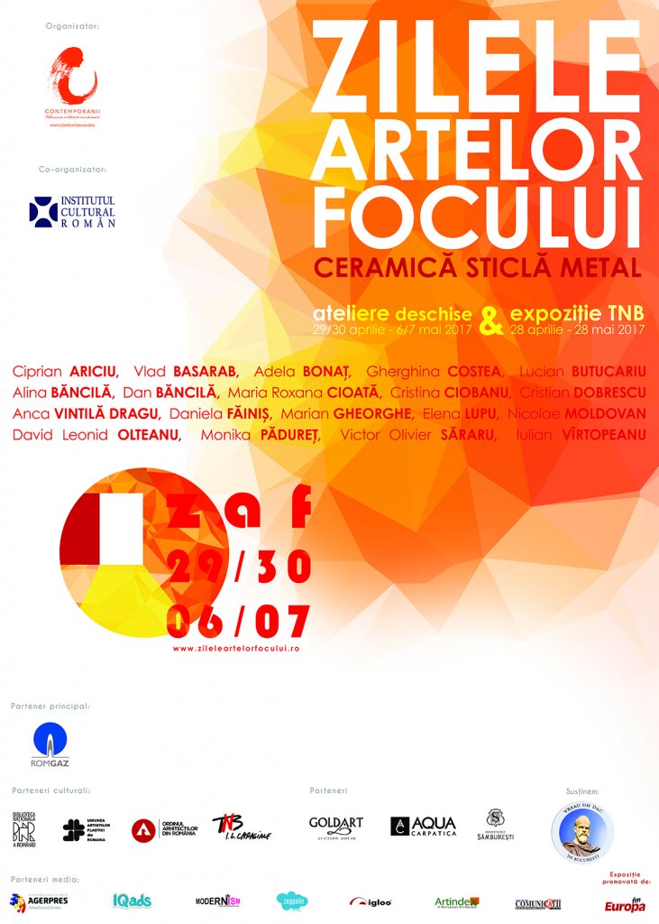 Ateliere de ceramică, sticlă și metal deschise vizitatorilor. Weekendul al 2-lea, 06-07 mai 2017