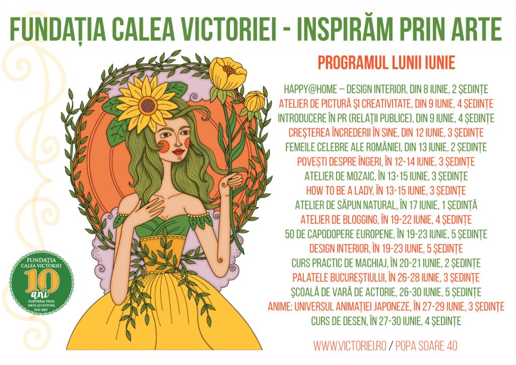 Primești 20% reducere la orice curs din iunie  de la Fundația Calea Victoriei