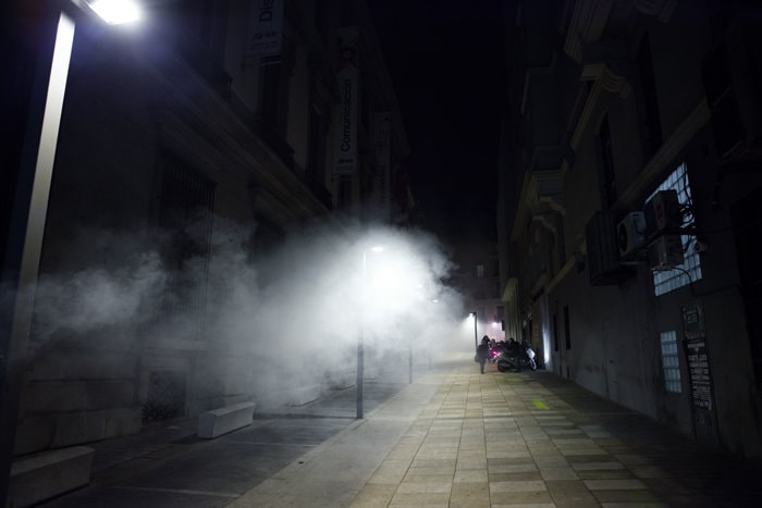 Luzinterruptus, Madrid: Protest cu fum şi zgomot