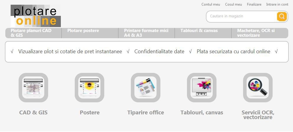 S-a lansat plotareonline.ro, cel mai complet serviciu de plotare online cu livrare în toate oraşele din ţară