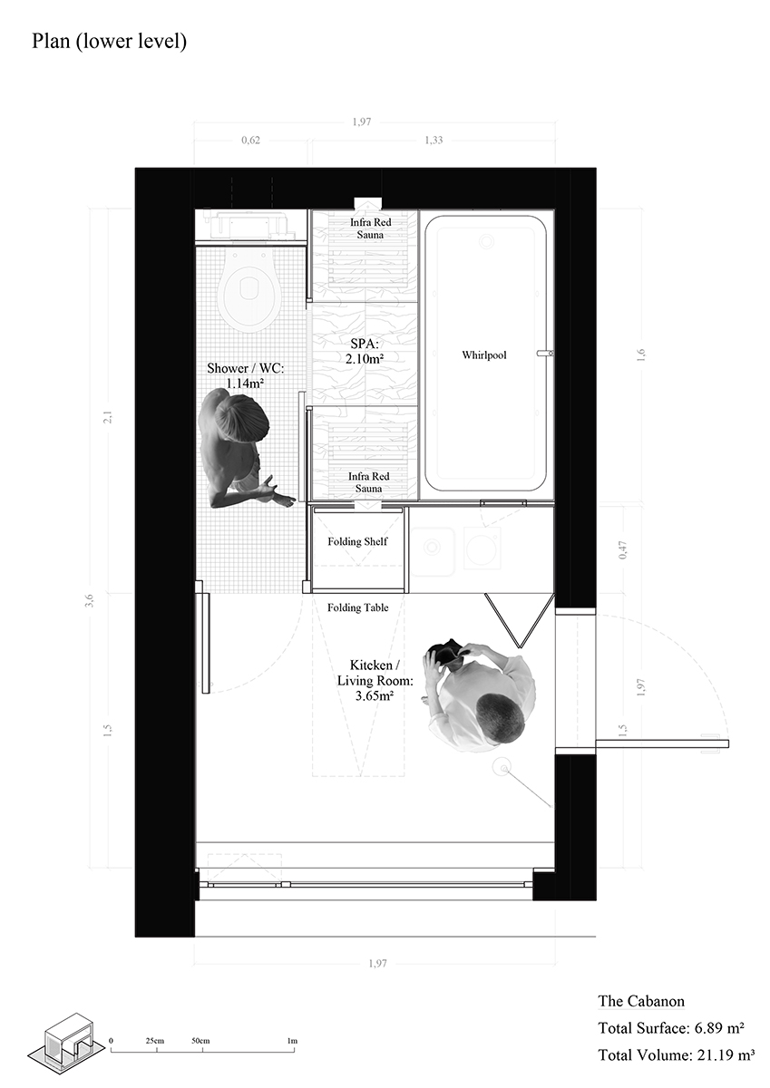 Cel mai „mare” apartament mic din lume. The Cabanon, Rotterdam
