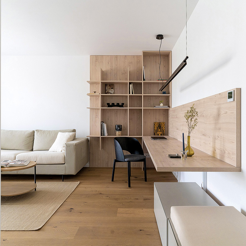 Continuitate și contrast. Apartament F108, București