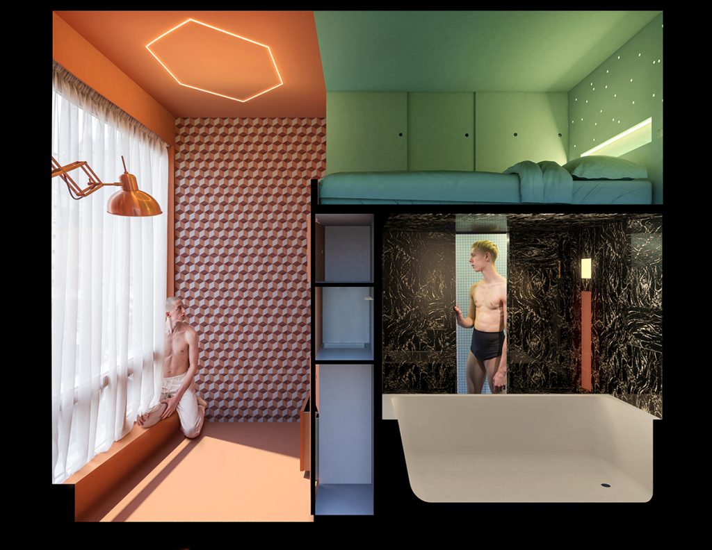Cel mai „mare” apartament mic din lume. The Cabanon, Rotterdam
