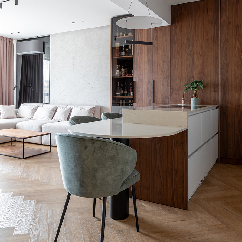 Confort contemporan în nuanțe închise. Apartament W, Cluj-Napoca