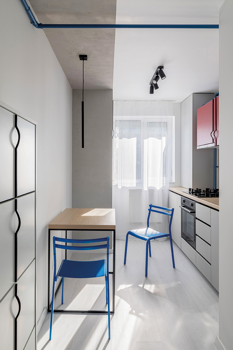 Albastru ludic pentru un apartament din Buzău