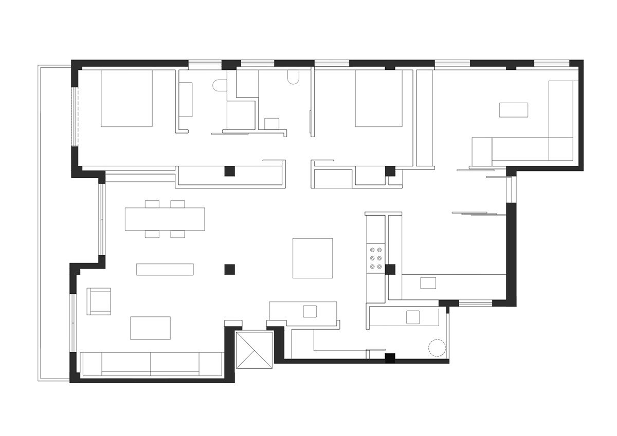 Funcționalitate, căldură și note retro într-un apartament din Barcelona